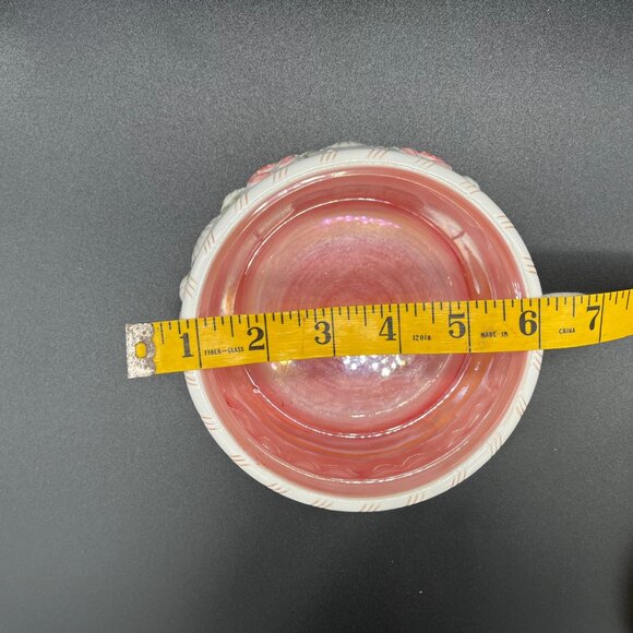 Bowl decorated with crabs and seashells, iridescent pink interior - Picture 5 of 6